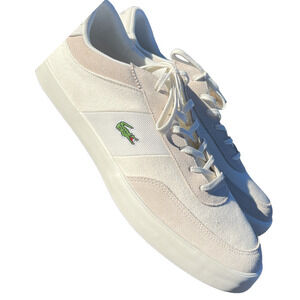 Lacoste Court-Master 220 1 CMA Mens Beige Canvas Lifestyle Sneakers Shoes